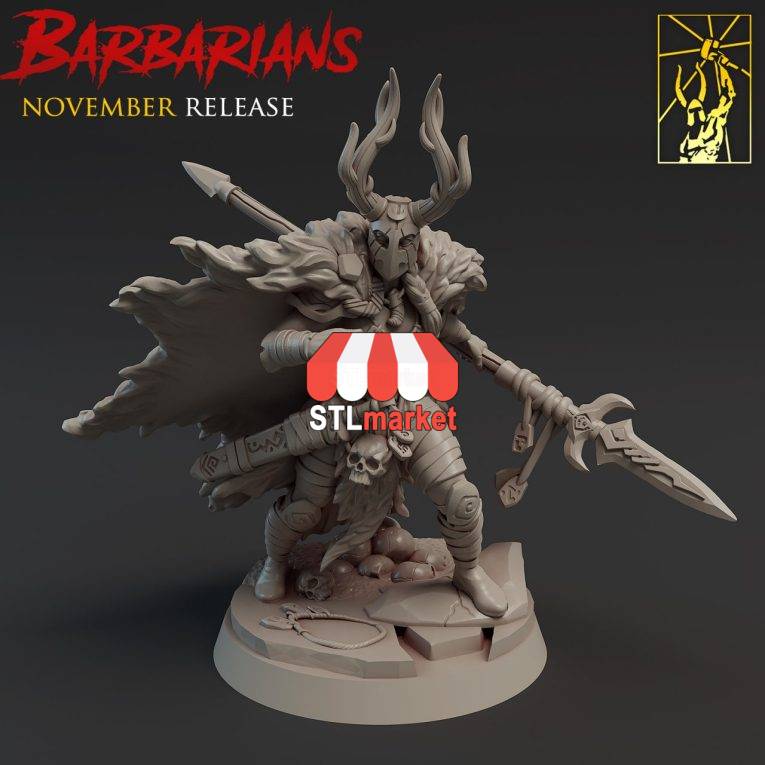 barbarians dnd stl miniature pack (10)