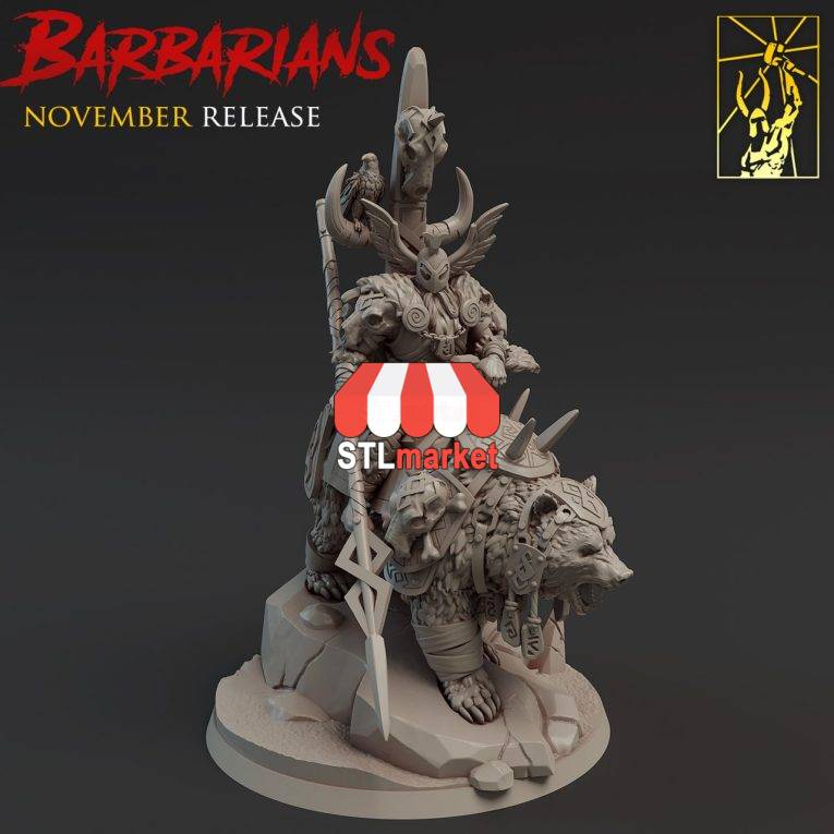 barbarians dnd stl miniature pack (4)