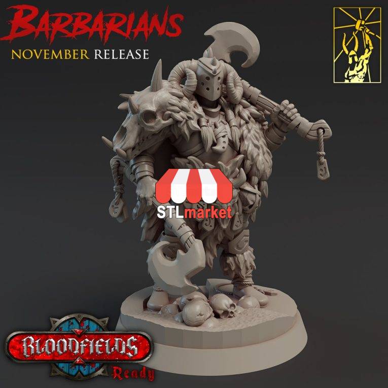 barbarians dnd stl miniature pack (9)