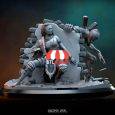 Lady Hirua and The Monster Diorama STL Downloadable
