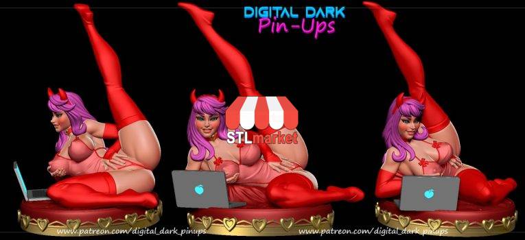 Digital Dark Pin-Ups – Cam Girl stl download 1