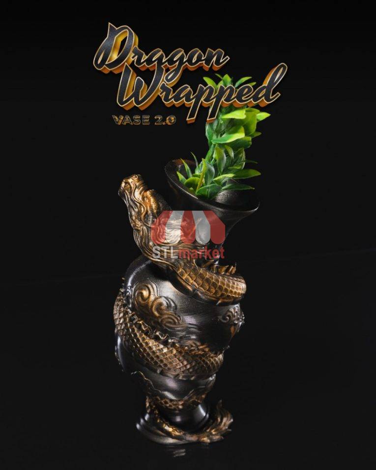 STFLIX – Dragon Wrapped Vase stl download