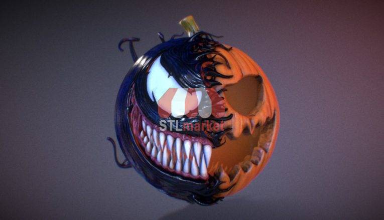 Venom Pumpkin Scene stl download